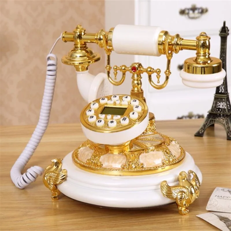 Fashion Fixed Telephone Antique Telephones Landline Phone For Office Home Hotel made of resin Europe style 2