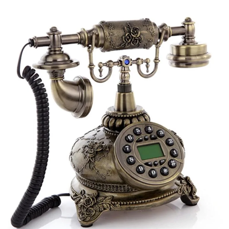 White Antique Telephone Corded Landline Home Phones Vintage Classic Ceramic Home Telephone Antique Home Office Art Shops Gift 7