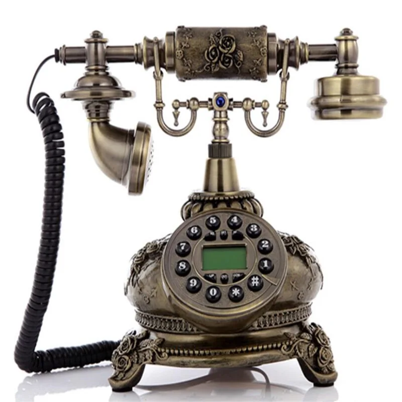 White Antique Telephone Corded Landline Home Phones Vintage Classic Ceramic Home Telephone Antique Home Office Art Shops Gift 2