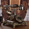 European Antique Rotary Dial Fixed Telephone Retro Creative Wired Home Office Landline Phone 1